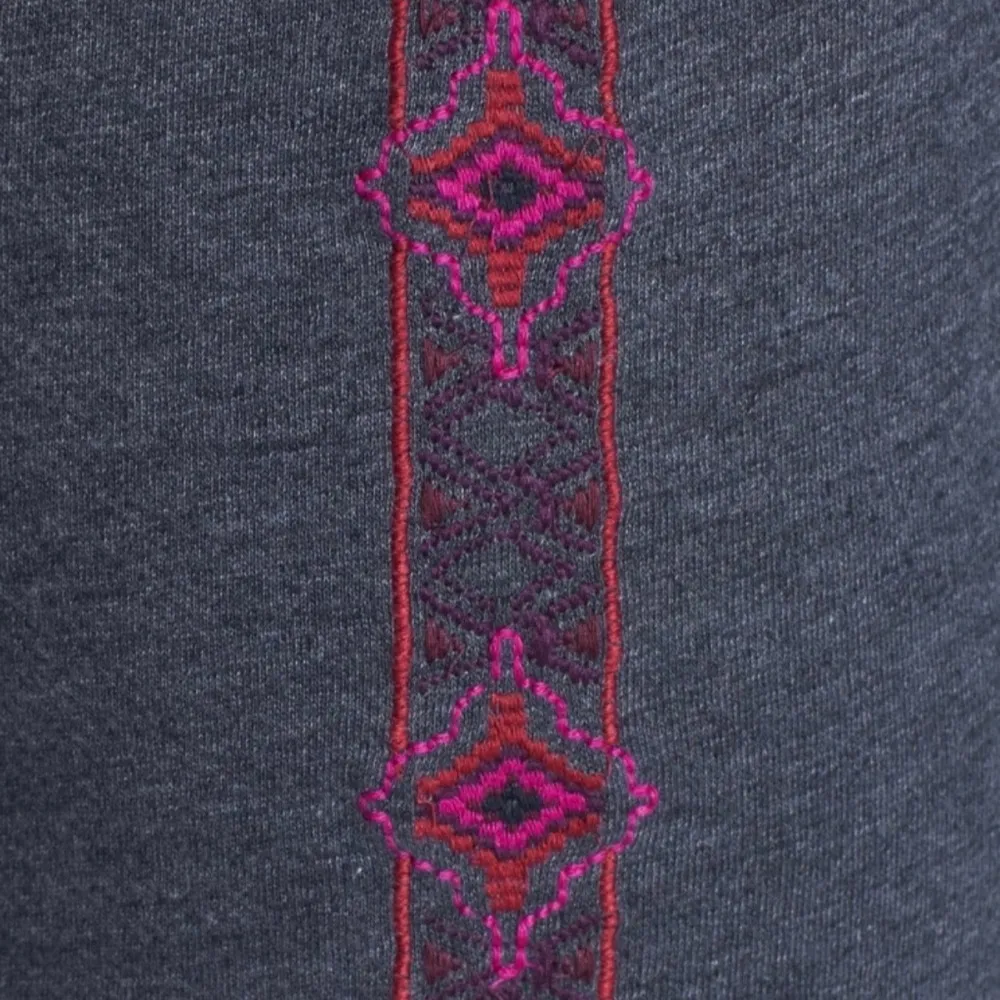 VHTF: Lucky ꕥ Lotus Embroidered Tux Sweatpants ꕥ Heather Navy + Bright Pink Red - Image 12