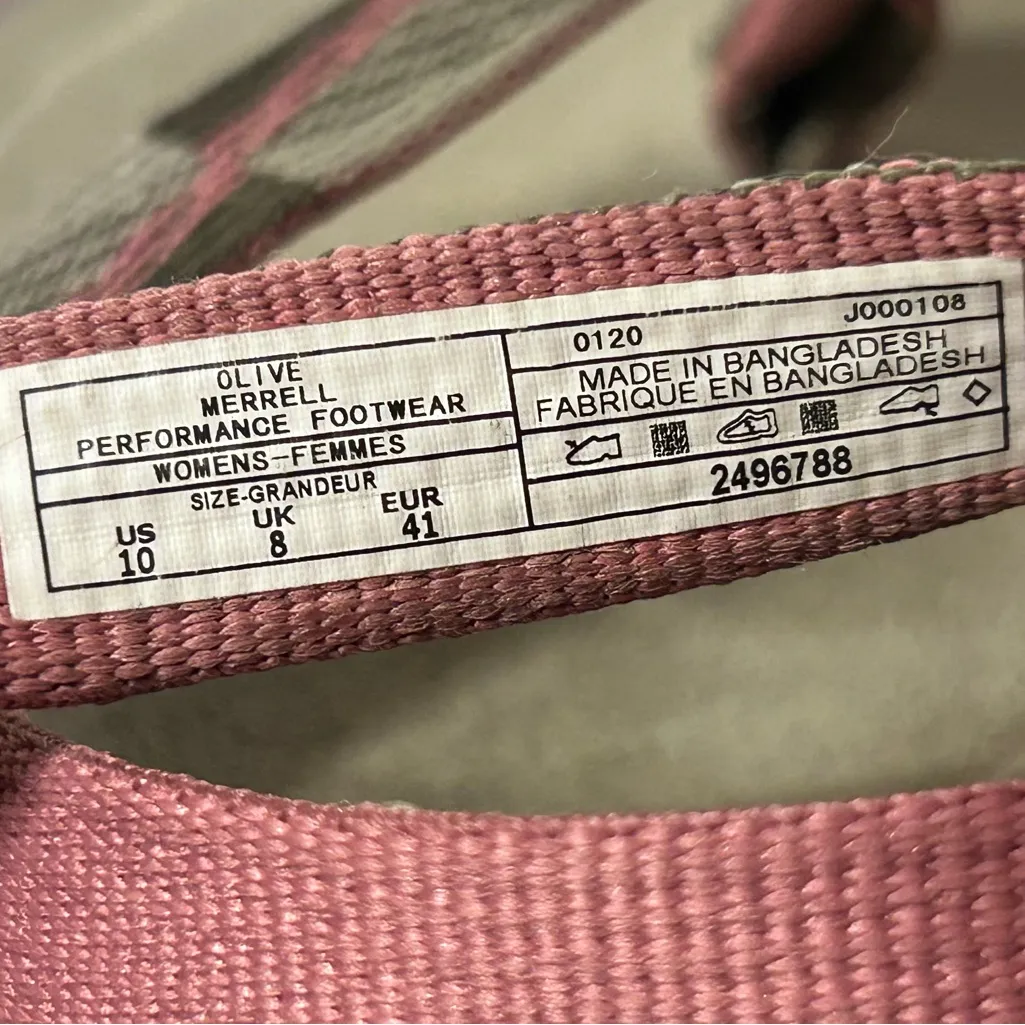 Merrell olive #J000108 slip-on comfort sandals women women size10 - Image 8