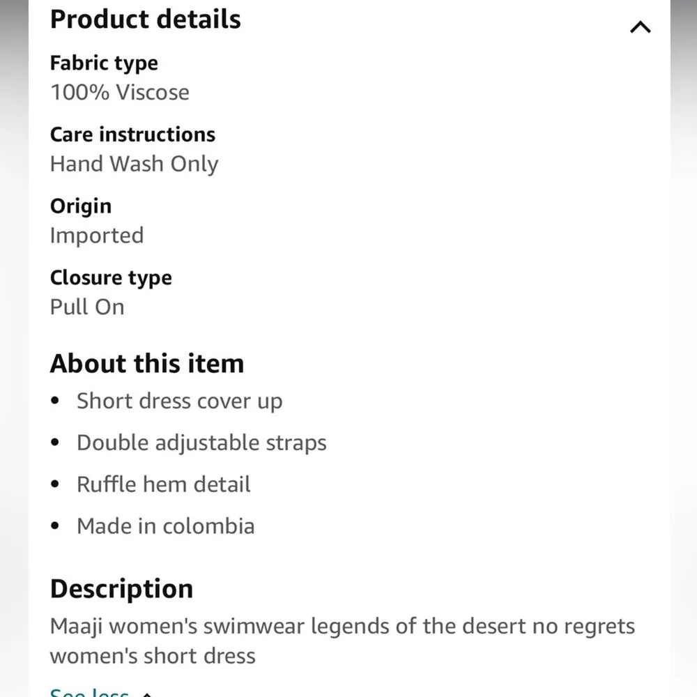 NEW Maaji Women’s Standard No Regrets Swimsuit Coverup Mini Dress Adjustable M - Image 4