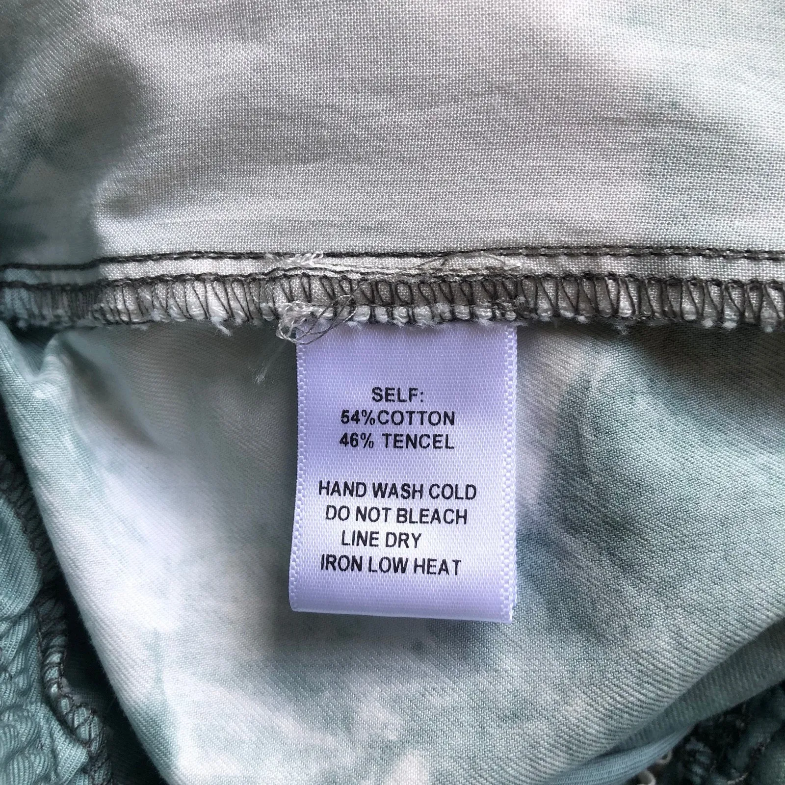 Promesa Tie Dye Cargo Jogger Pants Teal White Drawstring Women's Size Small - Image 10