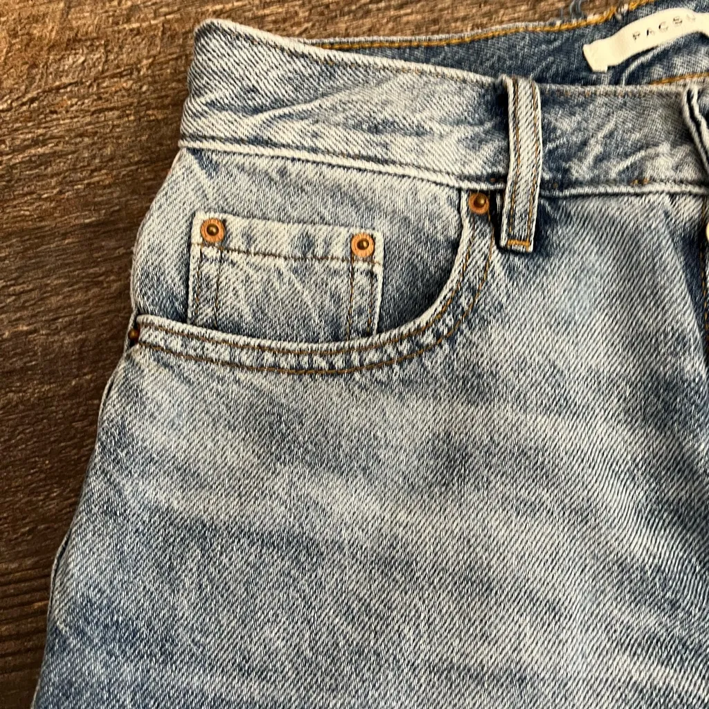 PacSun Light Blue Distressed Jean Shorts - Image 3