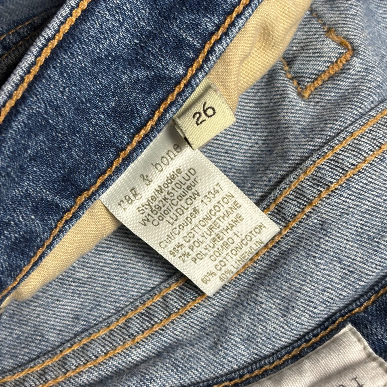 Rag & Bone Ludlow Patchwork Tomboy Jeans Size 26 - Image 8