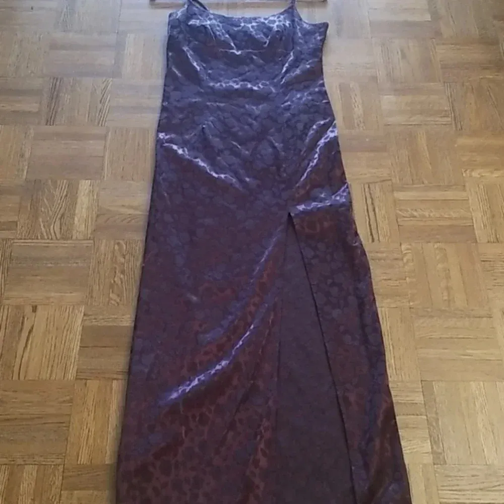 NWOT City Triangle Purple Full length gown dress with high slit - Image 8
