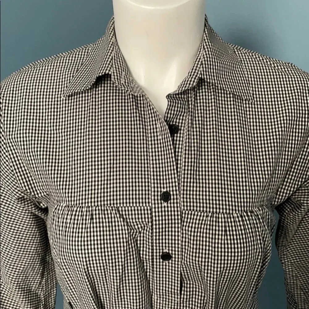 Theory Black & White Belted Gingham Dress size 2 - Image 4