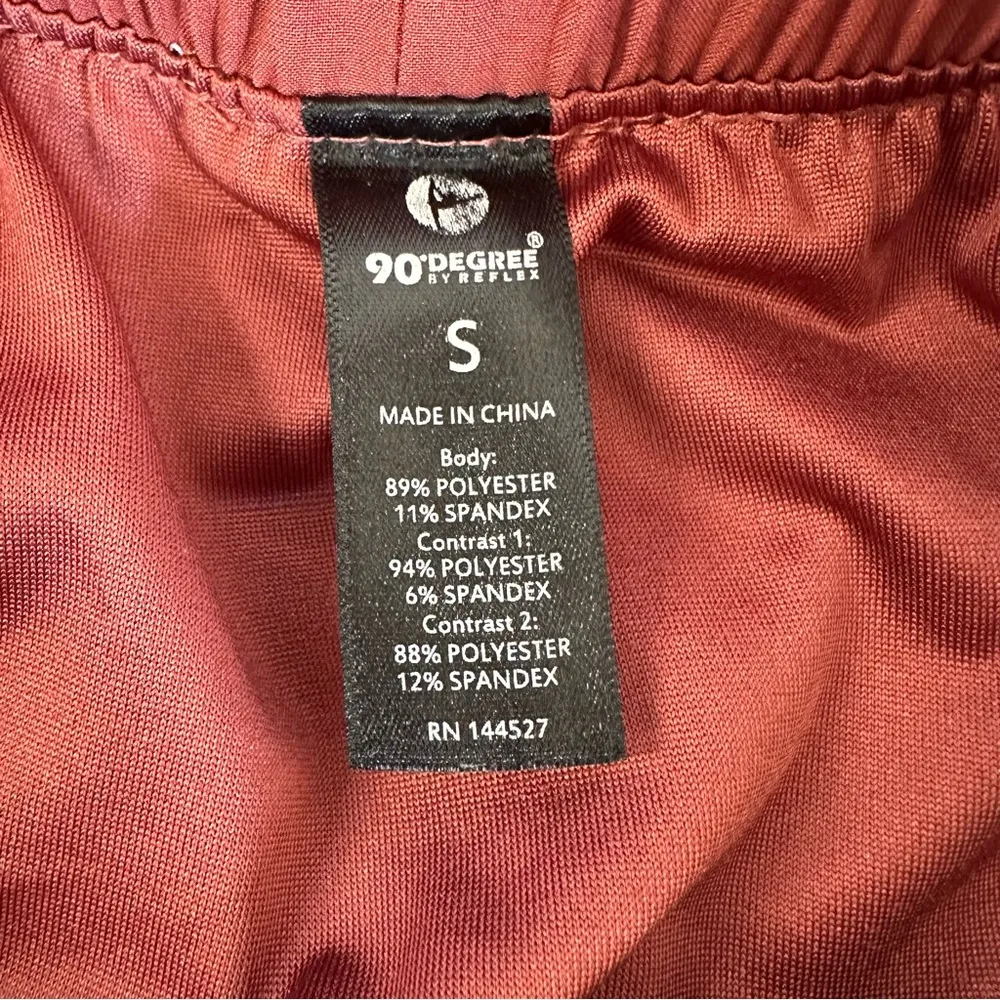 90 degree by reflex Running Shorts Small Rust Orange Red Athletic Gym - Image 5