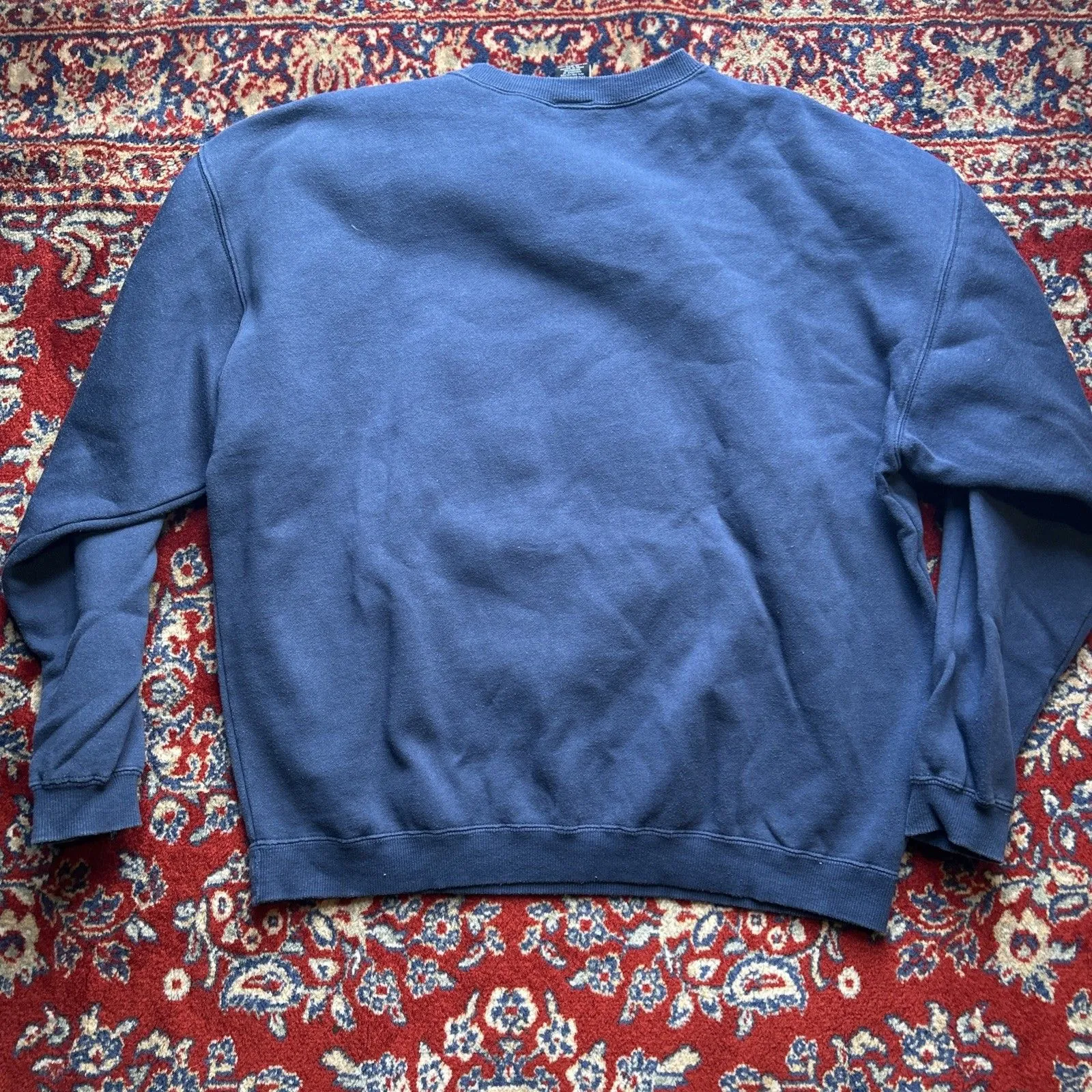 Warner Bros Vintage 1998 WB Studio Looney Tunes 3D Embroidered Sweatshirt Size L Blue Size L - Image 6