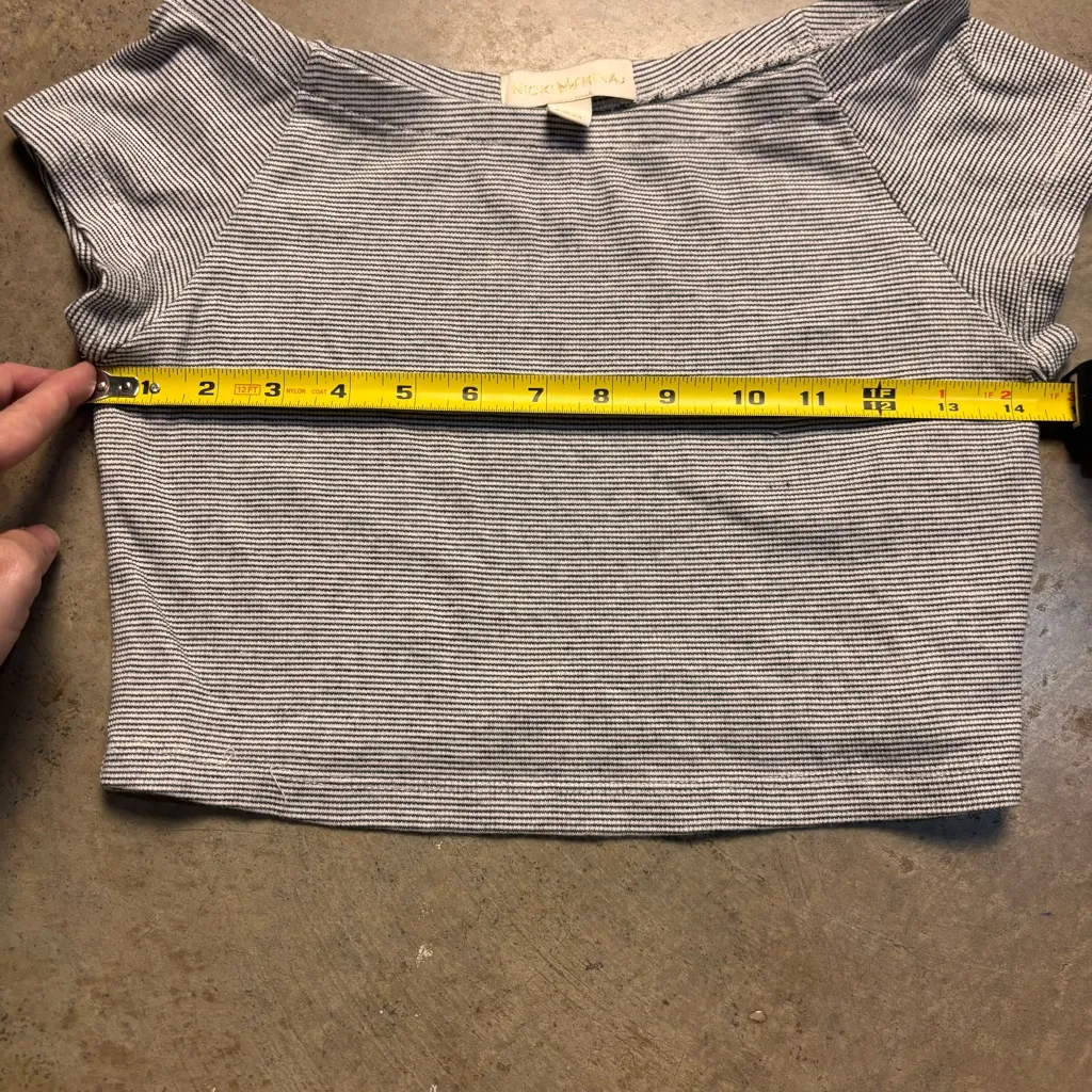 Nicki Minaj Womens Large Black & White Striped Skirt Crop Top Set Barbz - Image 5