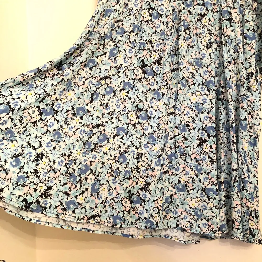 NEW Blue/Pink Floral Puff Sleeve 1X Smocked dress - Image 9