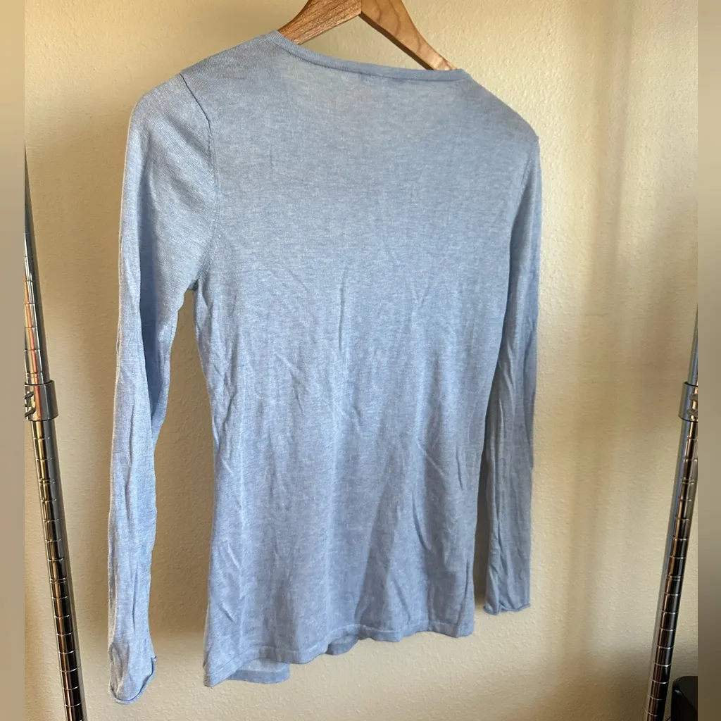 Eileen Fisher Light Blue Long Sleeve Sweater - Image 7