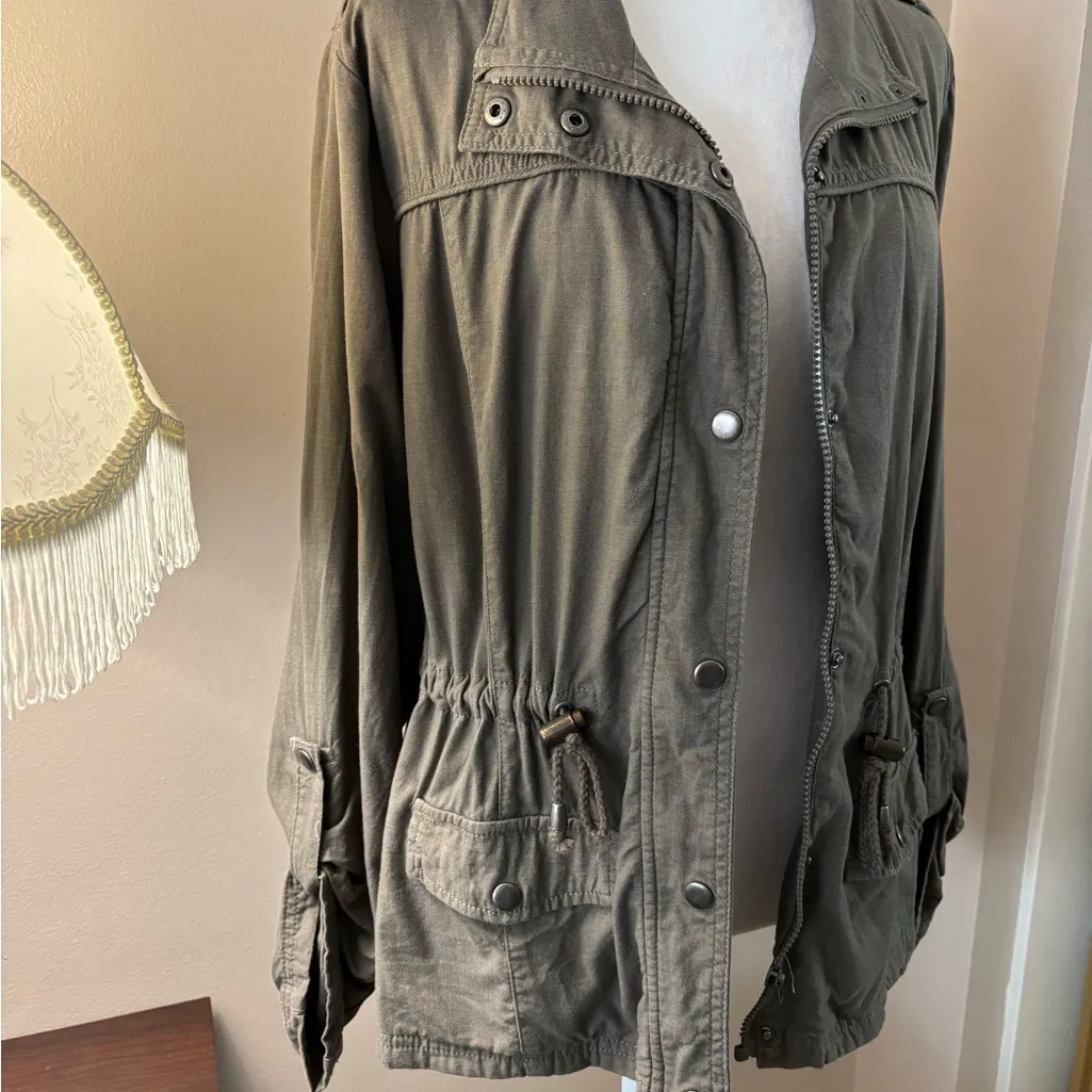 Ashley by 26 International  Khaki Utility Jacket Size L - Image 3