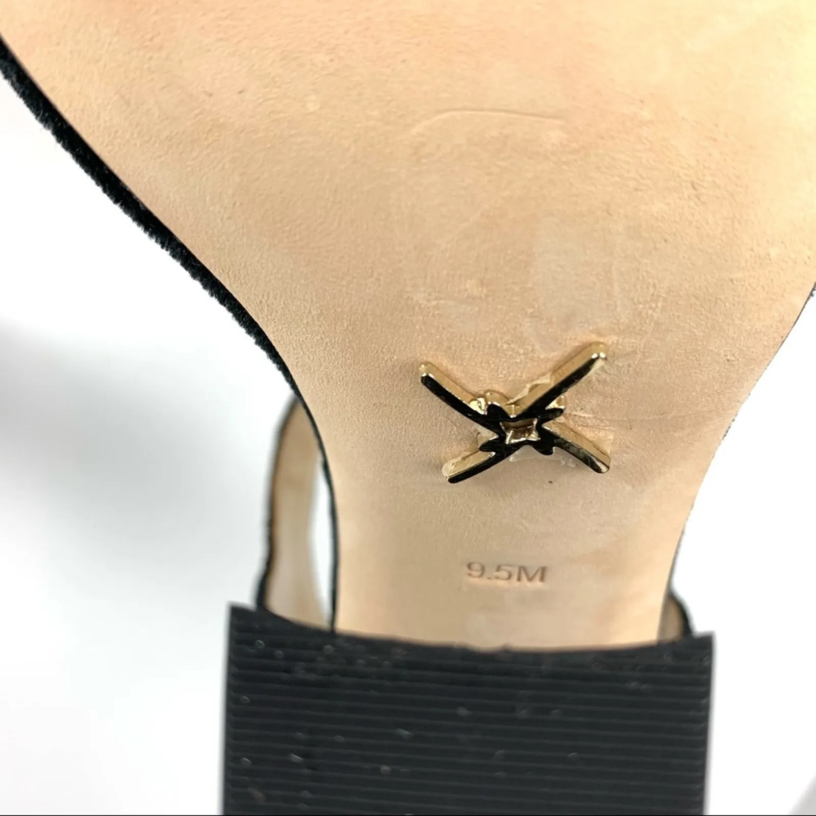 Nicole Miller Atelier Brescia Black Velvet Ankle Strap Heels Size 9.5 - Image 8