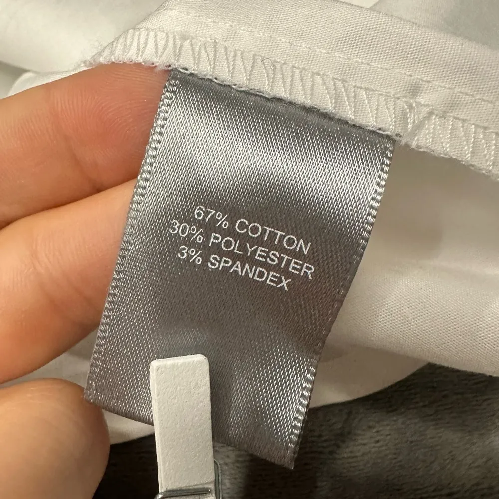 Marled Reunited Clothing White Bell Sleeve Boxy Blouse Size Small - Image 15