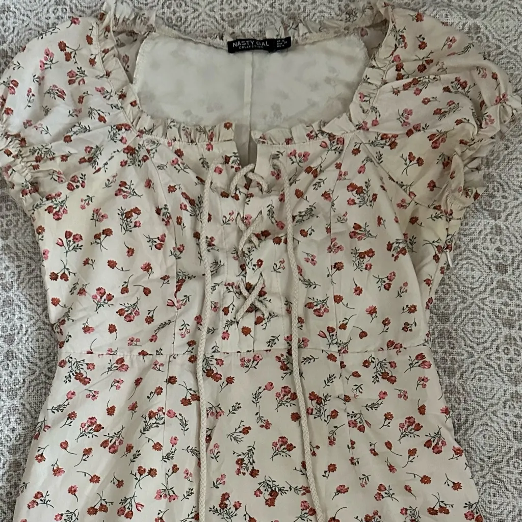 Nasty Gal Cottage Floral Dress - Image 3