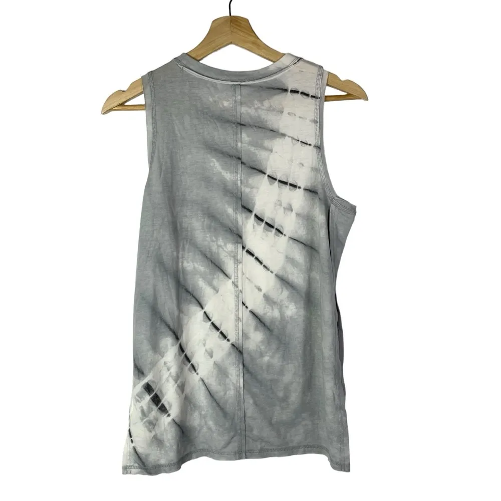 Cloud Chaser Gray & White Tie Dye Tank Top M - Image 2