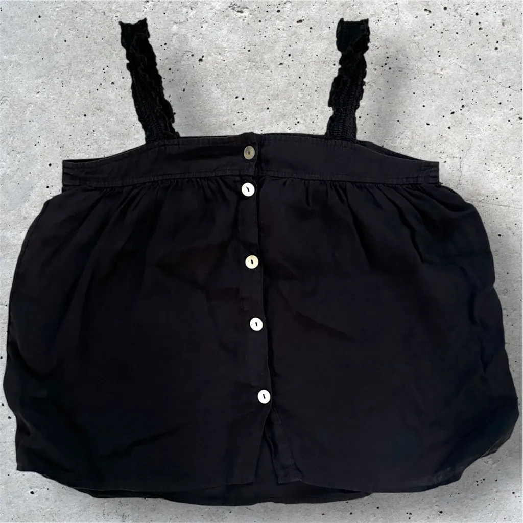 Cynthia Rowley Dark Blue Linen Top - Image 2