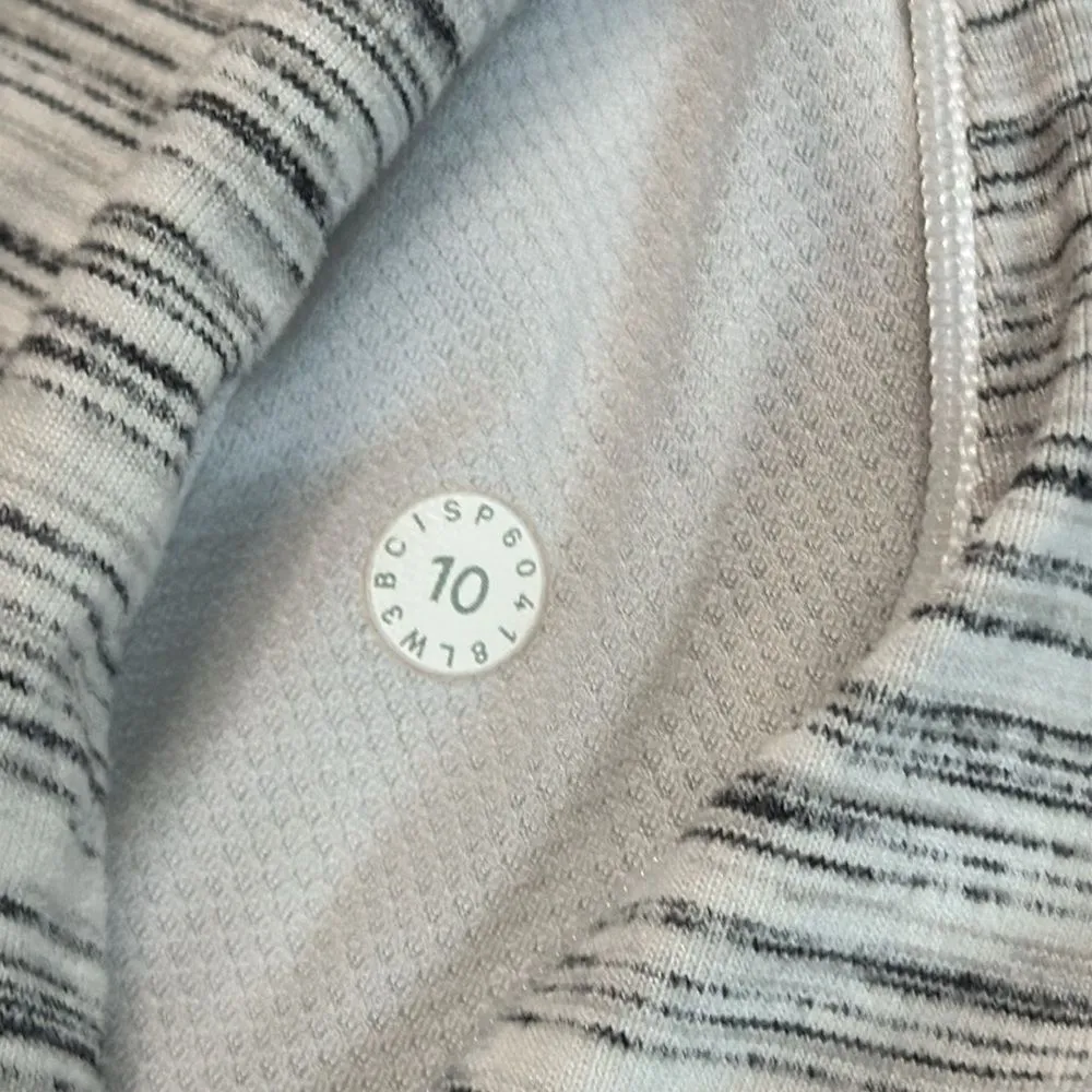 Lululemon Runderful Long Sleeve Space Dye‎ Camo White Silver Spoon Top Size 10 - Image 13