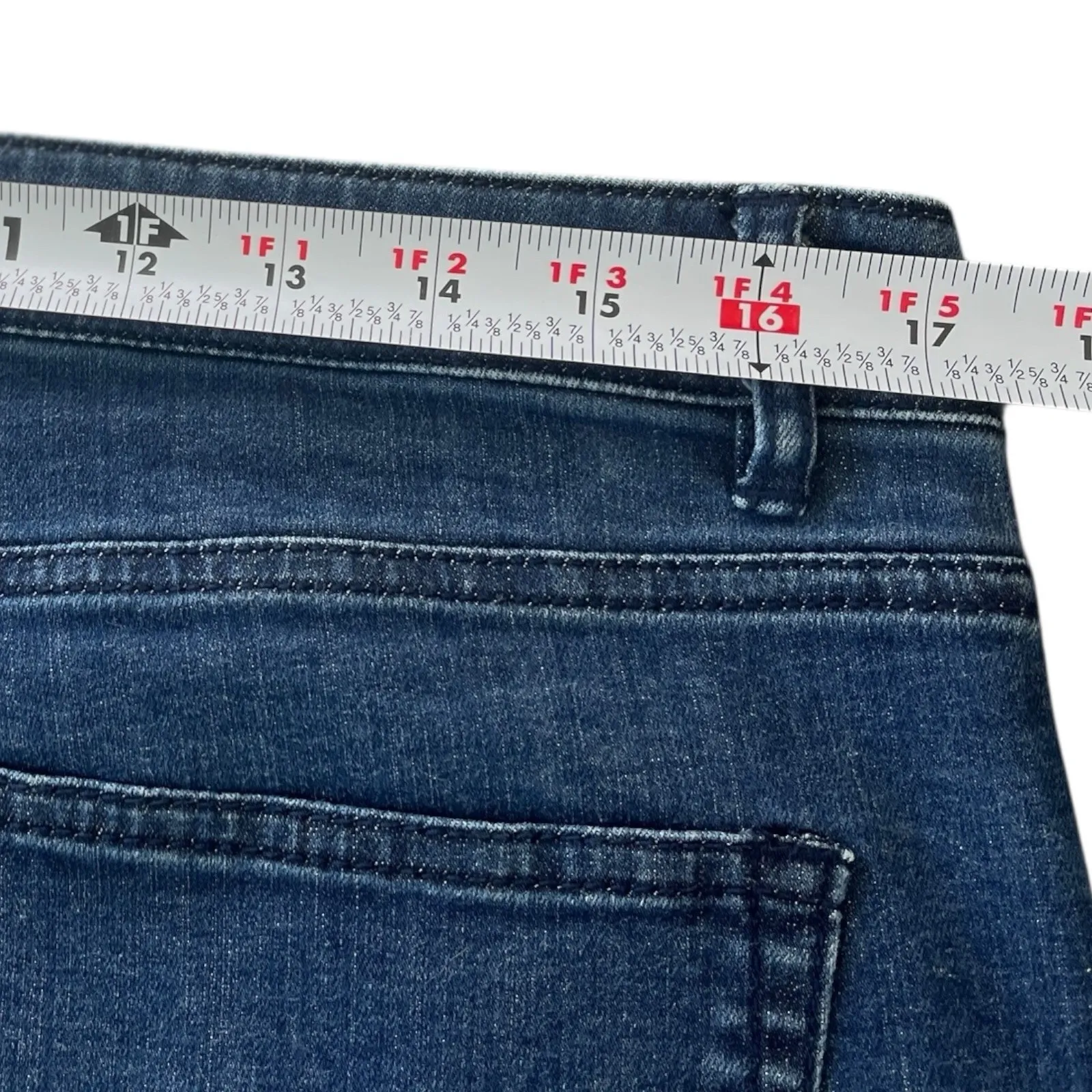 J Jill Smooth Fit Barely Boot Cut Dark Wash Blue Jeans 14 Minimalist Modern - Image 6