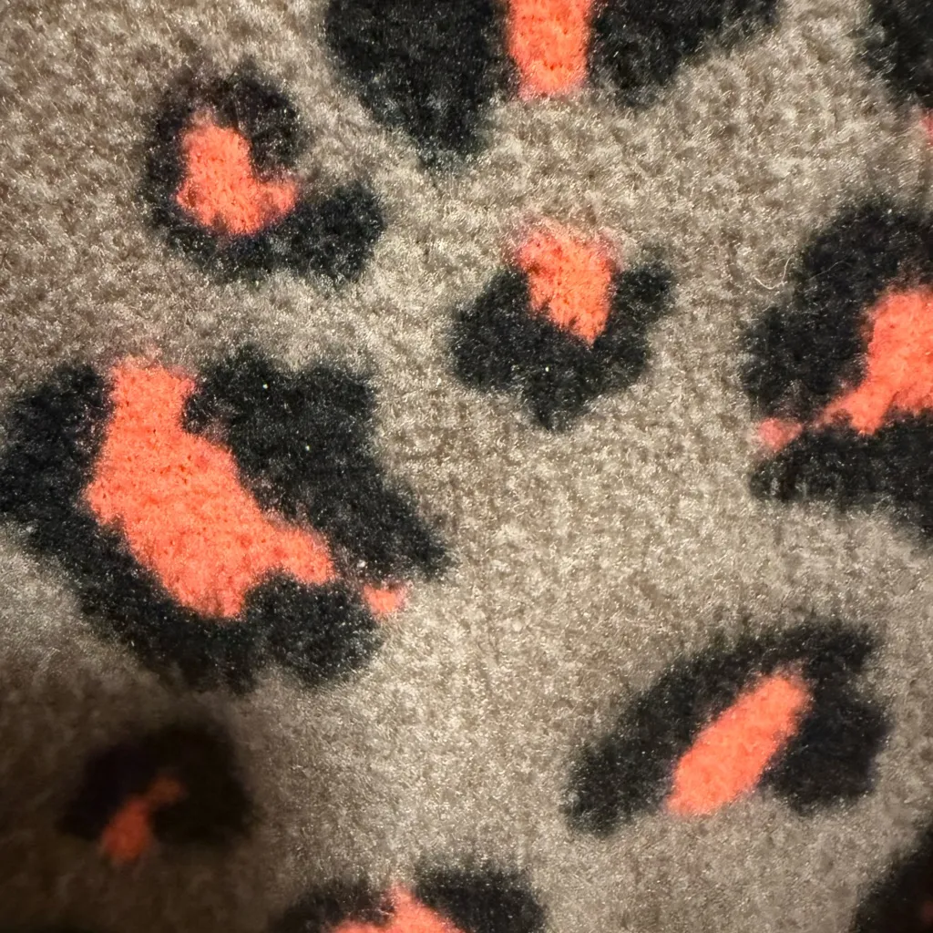 White Birch Leopard V-Neck Sweater - Orange and Brown - Image 5