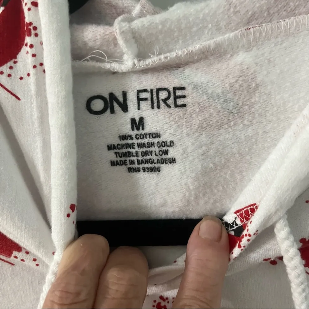 On Fire Rolling Stone Hoodie- Size Medium - Image 5