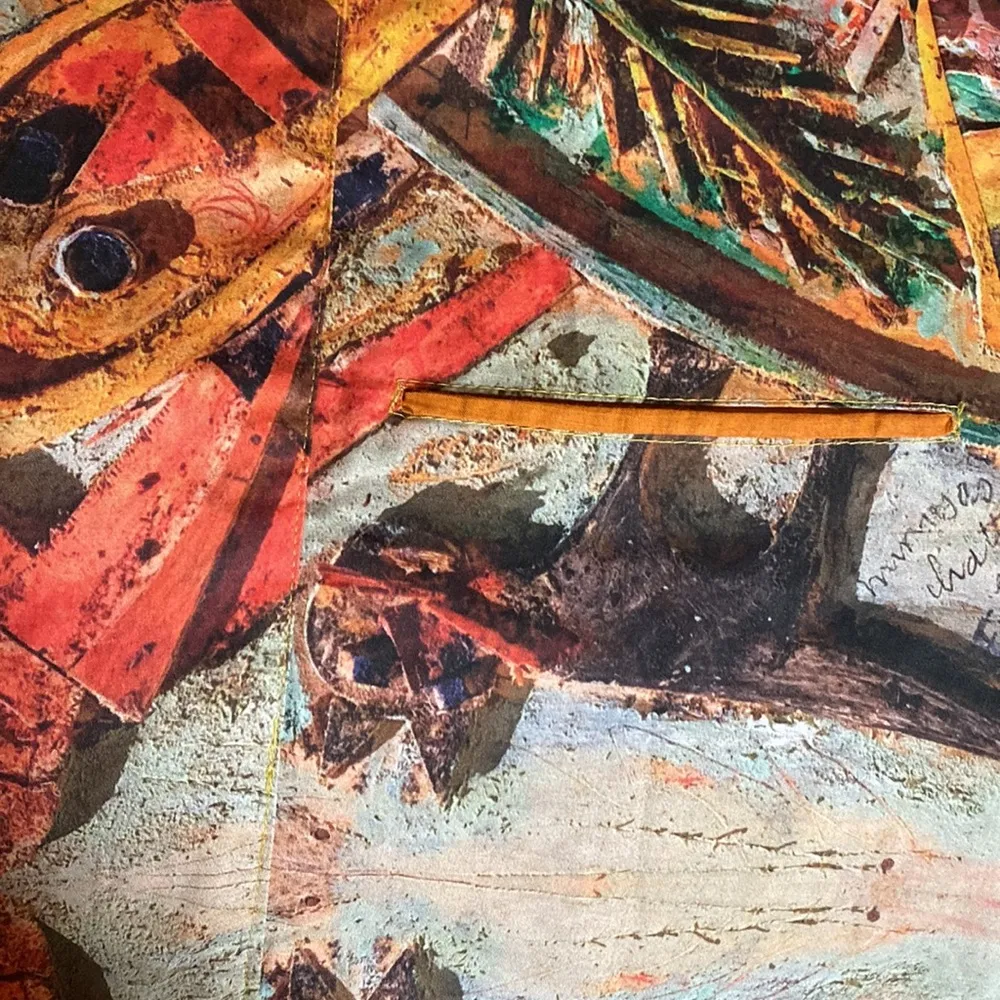 By Akka Creation Trench iacket Women's 3/quarter Unique size 40” M/L Orange - Image 11