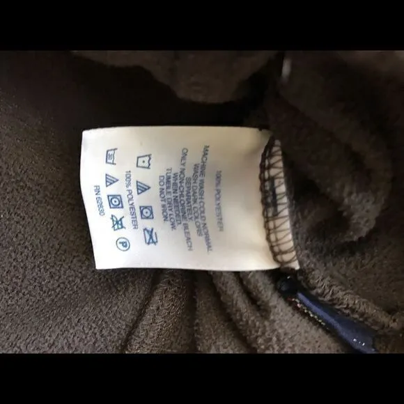 Lands' End 5/$15  fleece half zip‎ up jacket Brown Athletic - Image 3