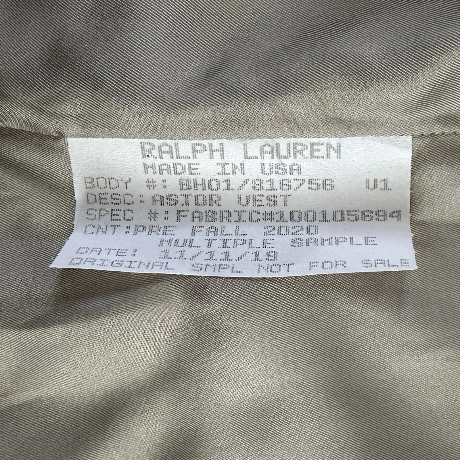 Ralph Lauren Purple Label Astor Vest Gray Silver Satin Waistcoat - Image 6