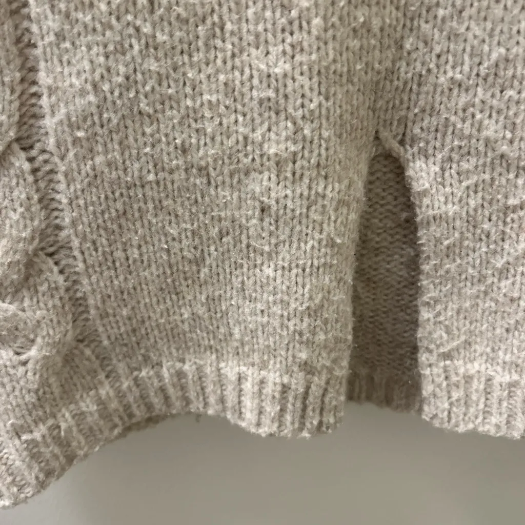 Le Lis Taupe Cable Knit Turtleneck Sweater Vest - Image 2