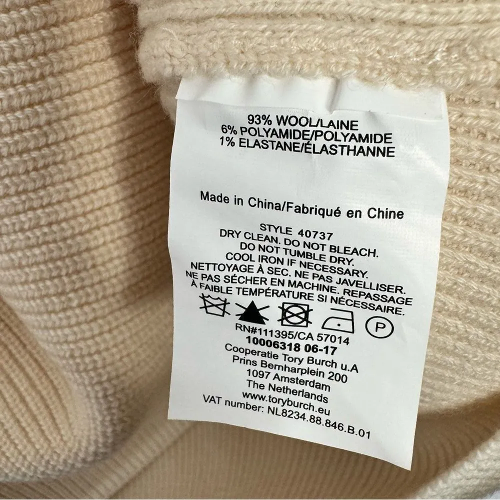 Tory Burch Ashley Ruffled Bell Sleeves Pullover Sweater Size S - Image 5