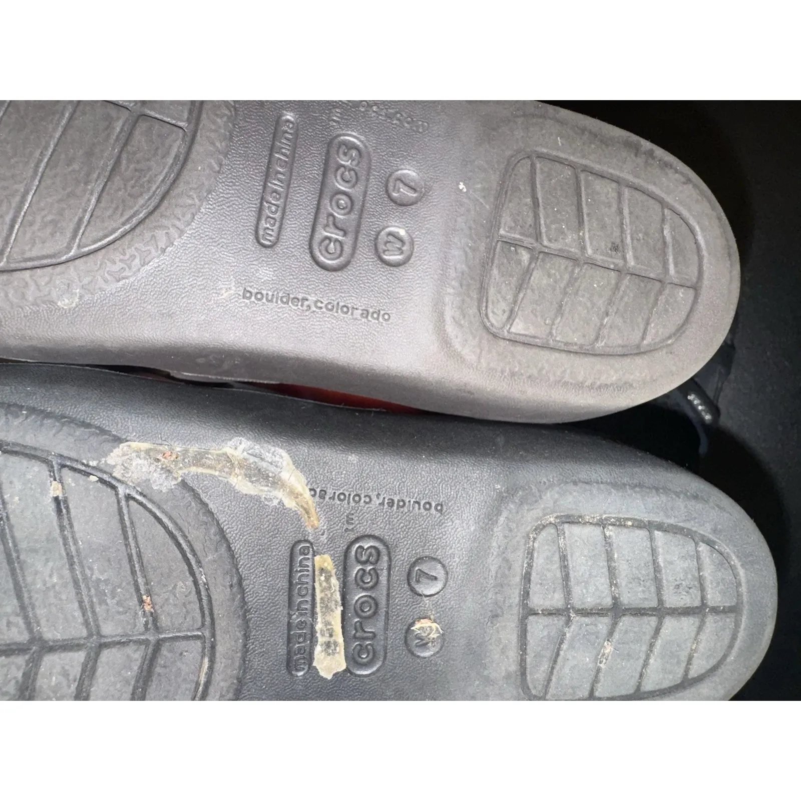 Crocs Rhonda Wedge Brown + Black Strappy Slip On Sandal Women's Size 7 2 Pair - Image 6