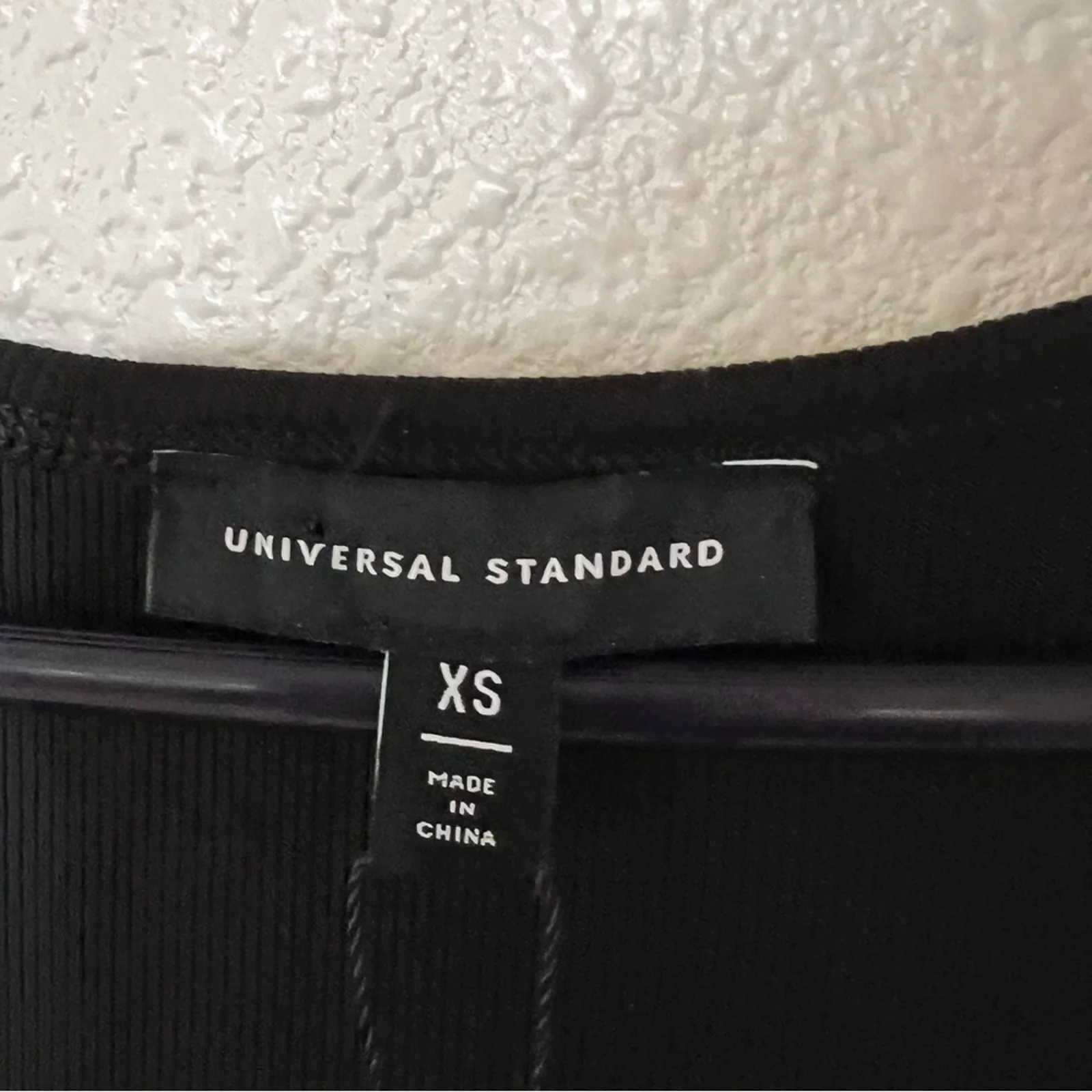 Universal Standard Foundation black ribbed long sleeve square midi dress NEW 12 - Image 9