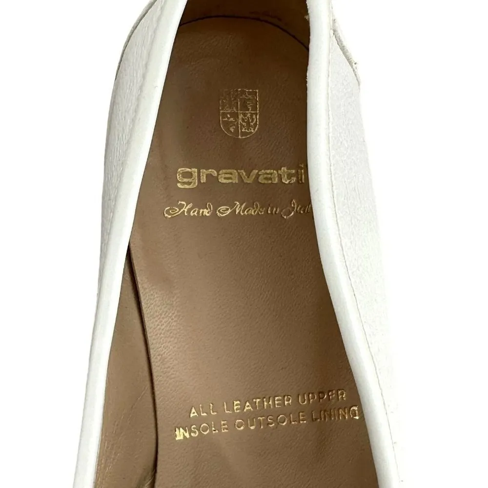 Gravati Two Tone White and Brown Woven Leather Penny Loafers Women's Size 8.5 - Image 9