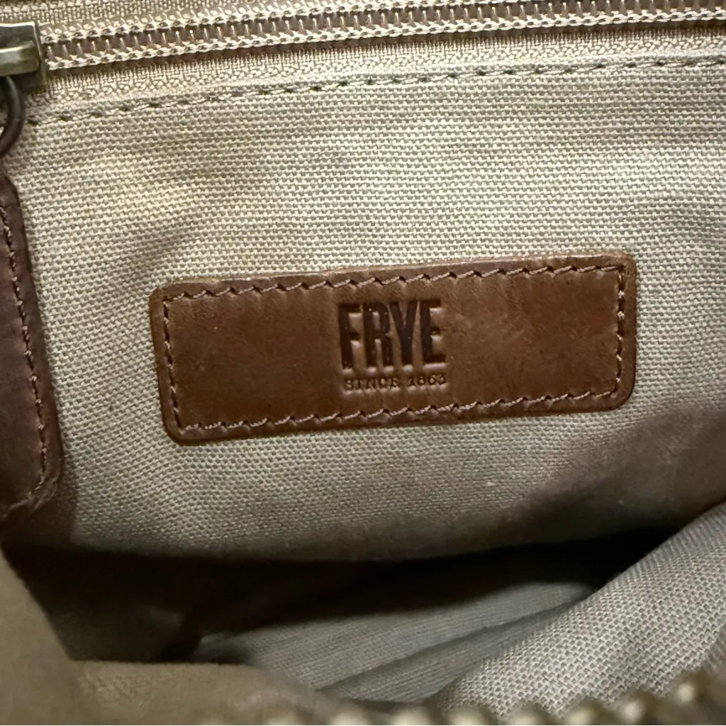 FRYE Melissa Swing Pack Zip Dark Brown Leather Shoulder Crossbody Bag - Image 15