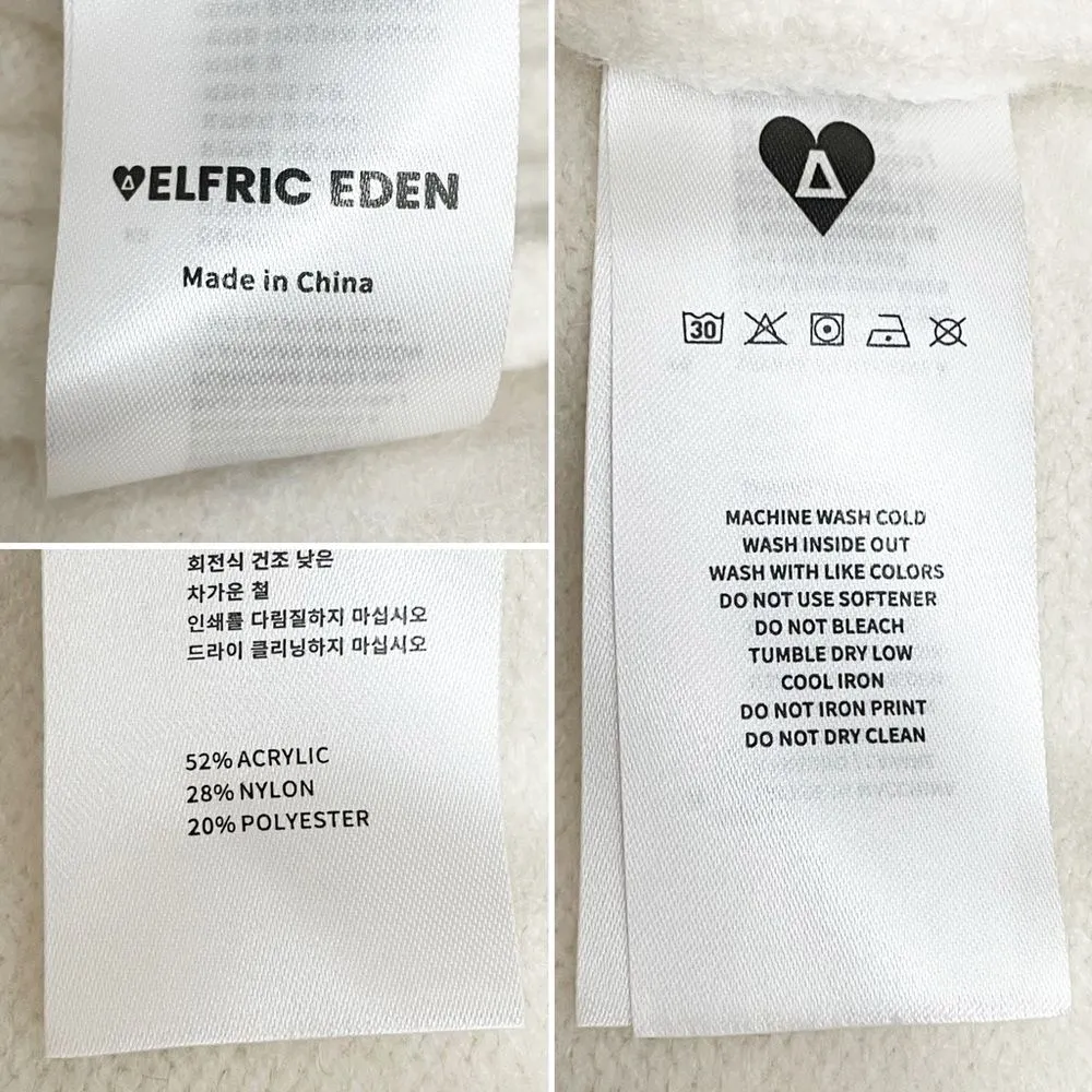 Aelfric Eden Cream Cable Knit 90s Fisherman Sweater Size XS Rory Gilmore Style - Image 8