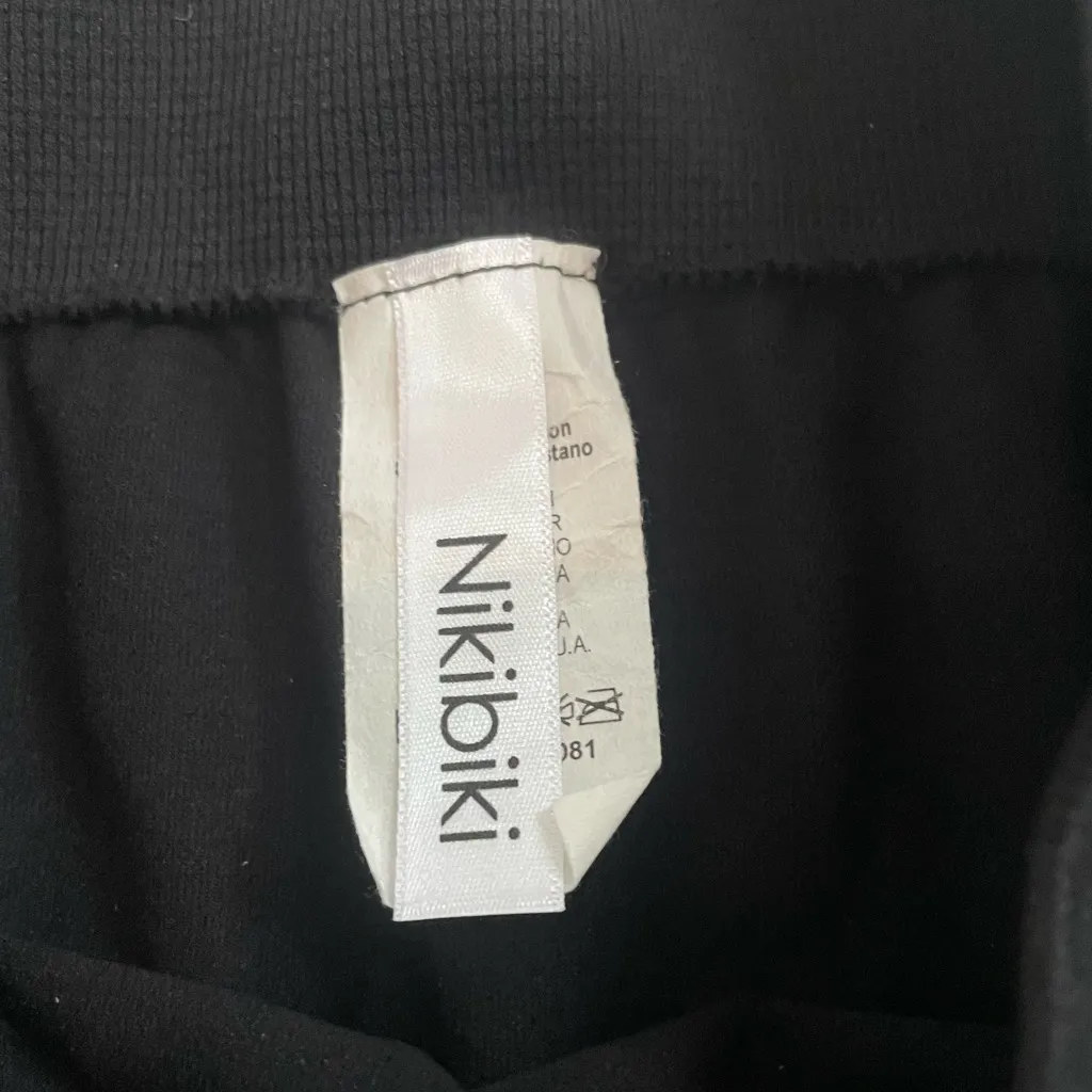 NWOT Nikibiki Black Capri Lounge High Waisted Leggings One Size - Image 2