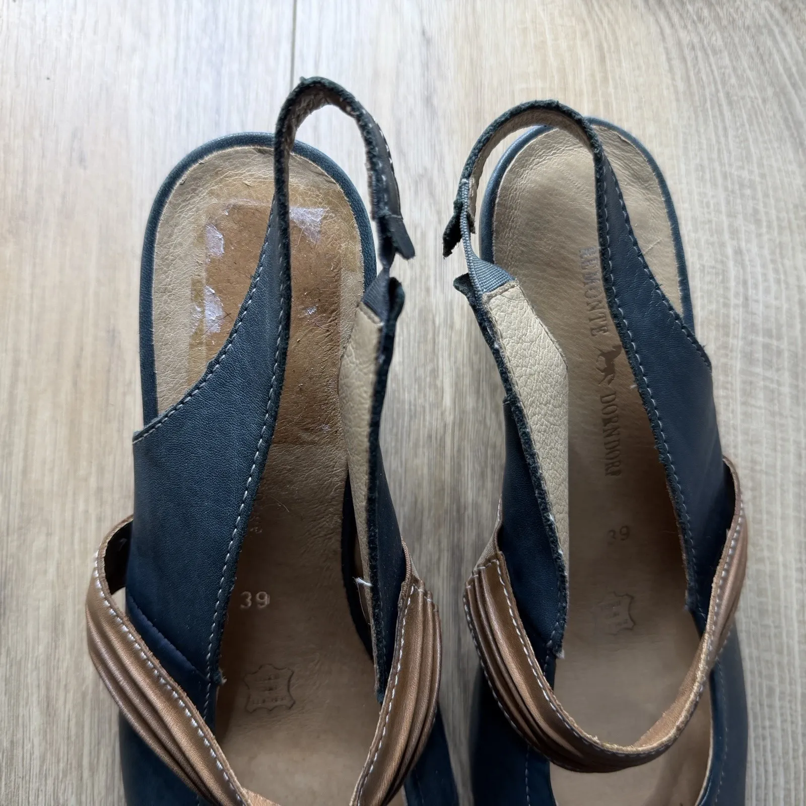 Remonte Dorndorf Shoes Slingback Sandal Teal Blue Brown Womens Size 8 US 39 EU - Image 9