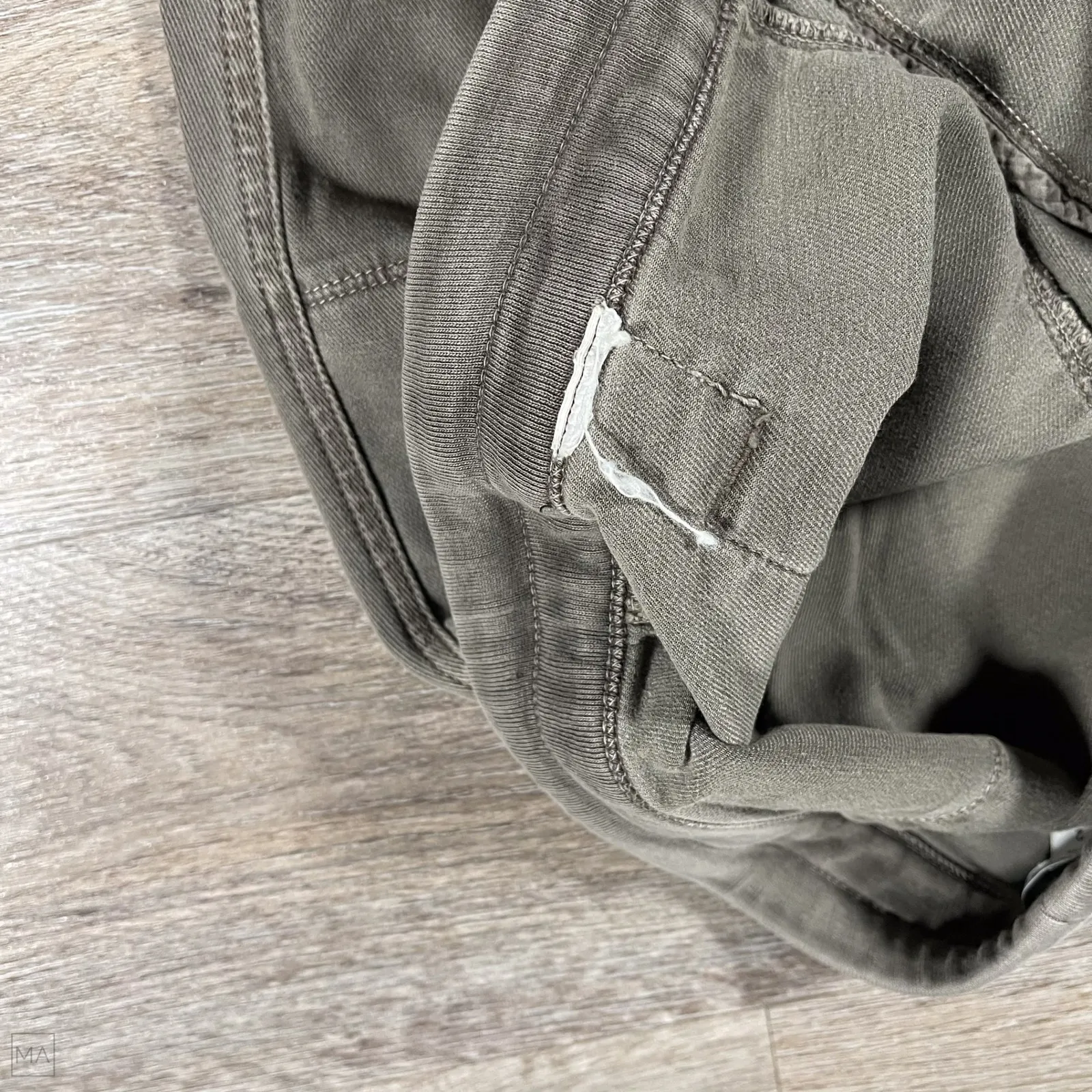 Standard James Perse Women's Jogger Pants Pull On Drawstring Casual 2 Green Gray - Image 3