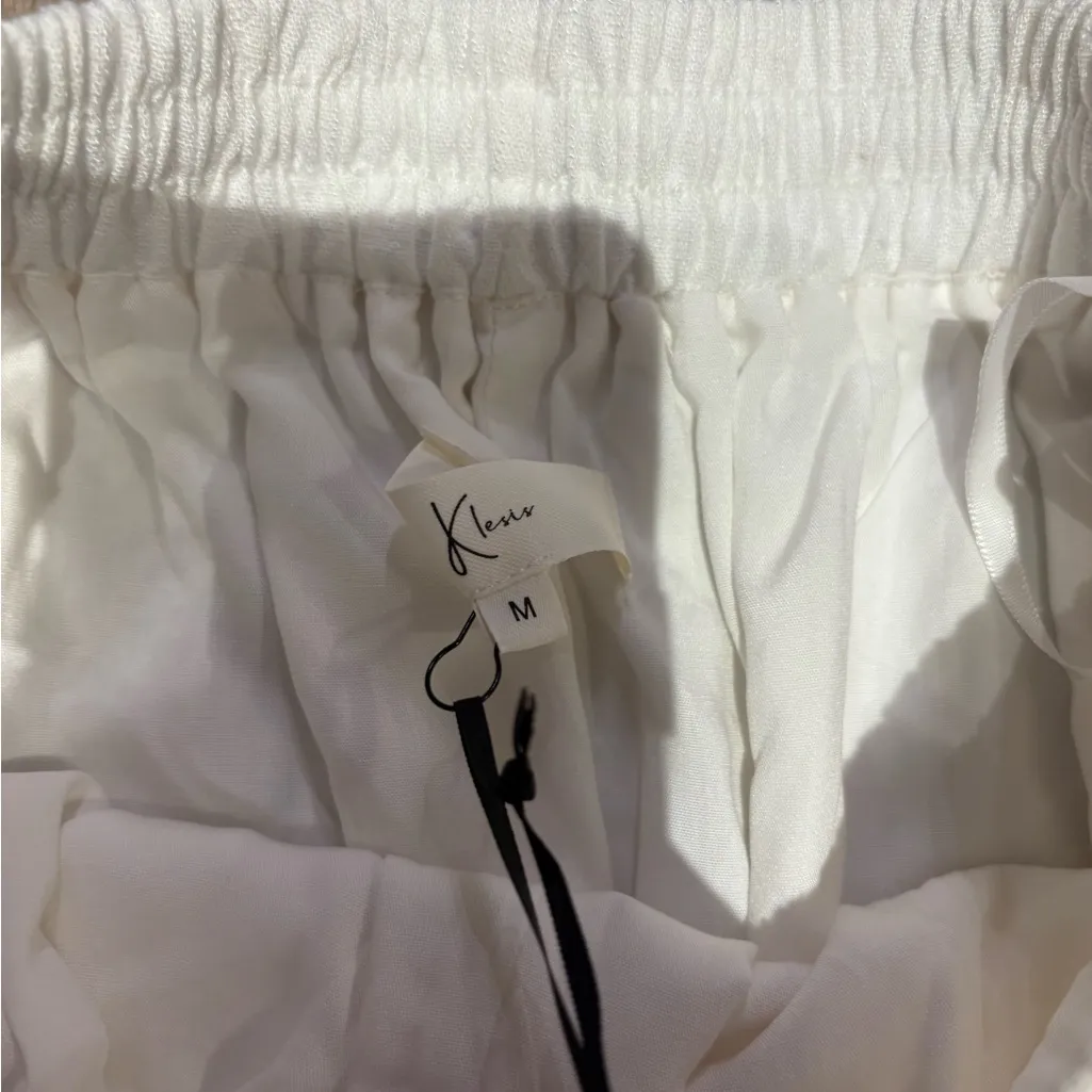 Klesis NWT White Flowy Shorts size M linen blend Size M - Image 6