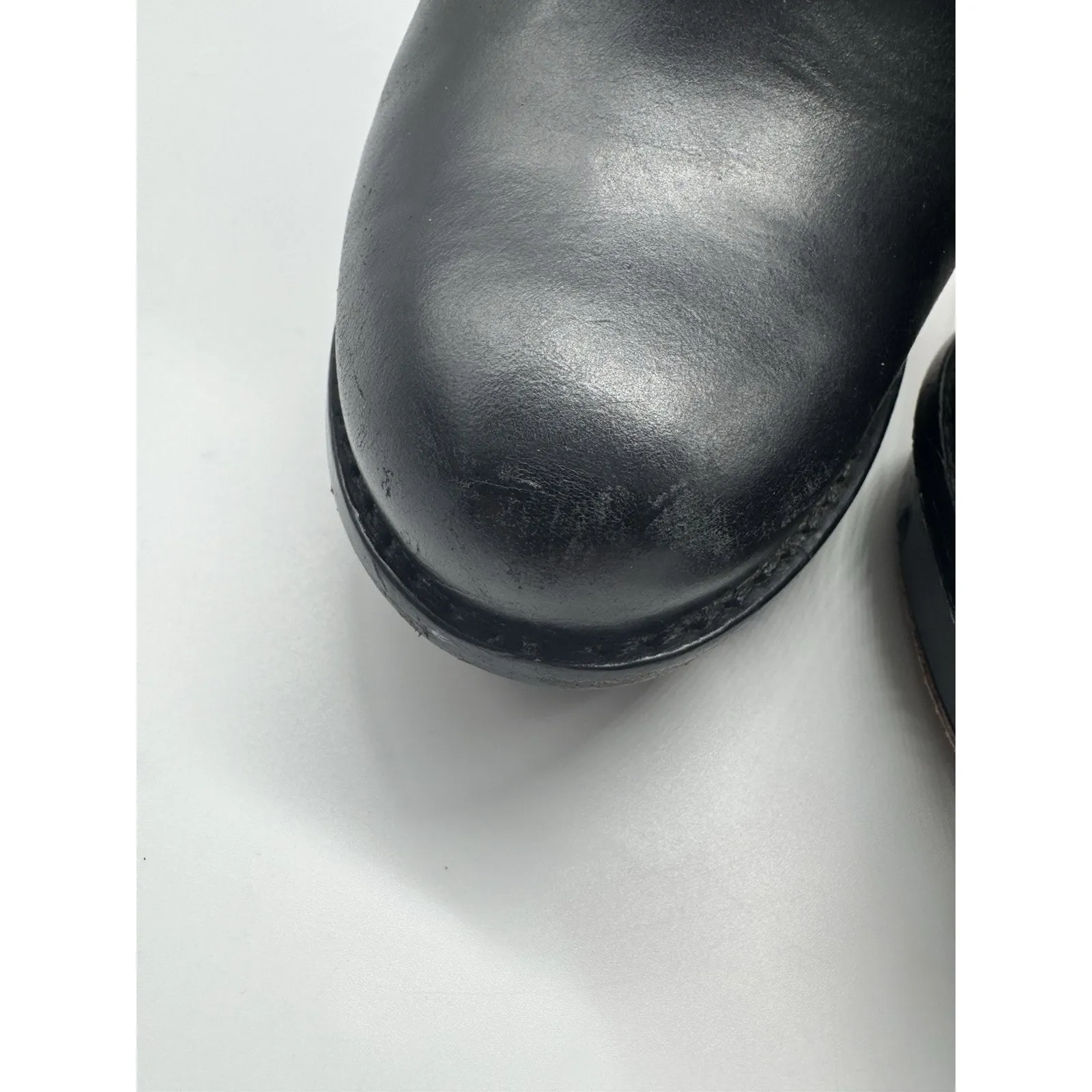 UGG Jamison Black Platform Leather High Heel Ankle Booties Sherpa Lined Size 8 - Image 10