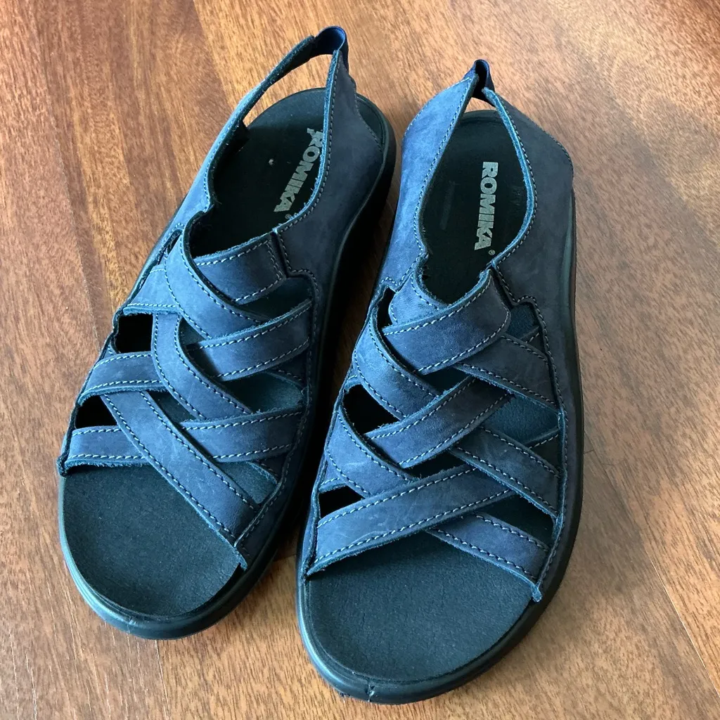 Comfy women’s ROMIKA sandals 💖💖 Blue Size 9.5 - Image 11