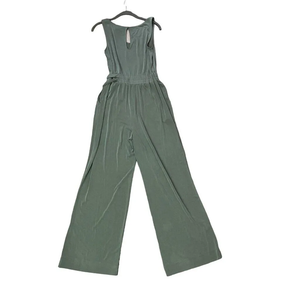 Anthropologie Saturday Sunday Peregrinate Belted Jumpsuit Moss Womens Xsmall - Image 4
