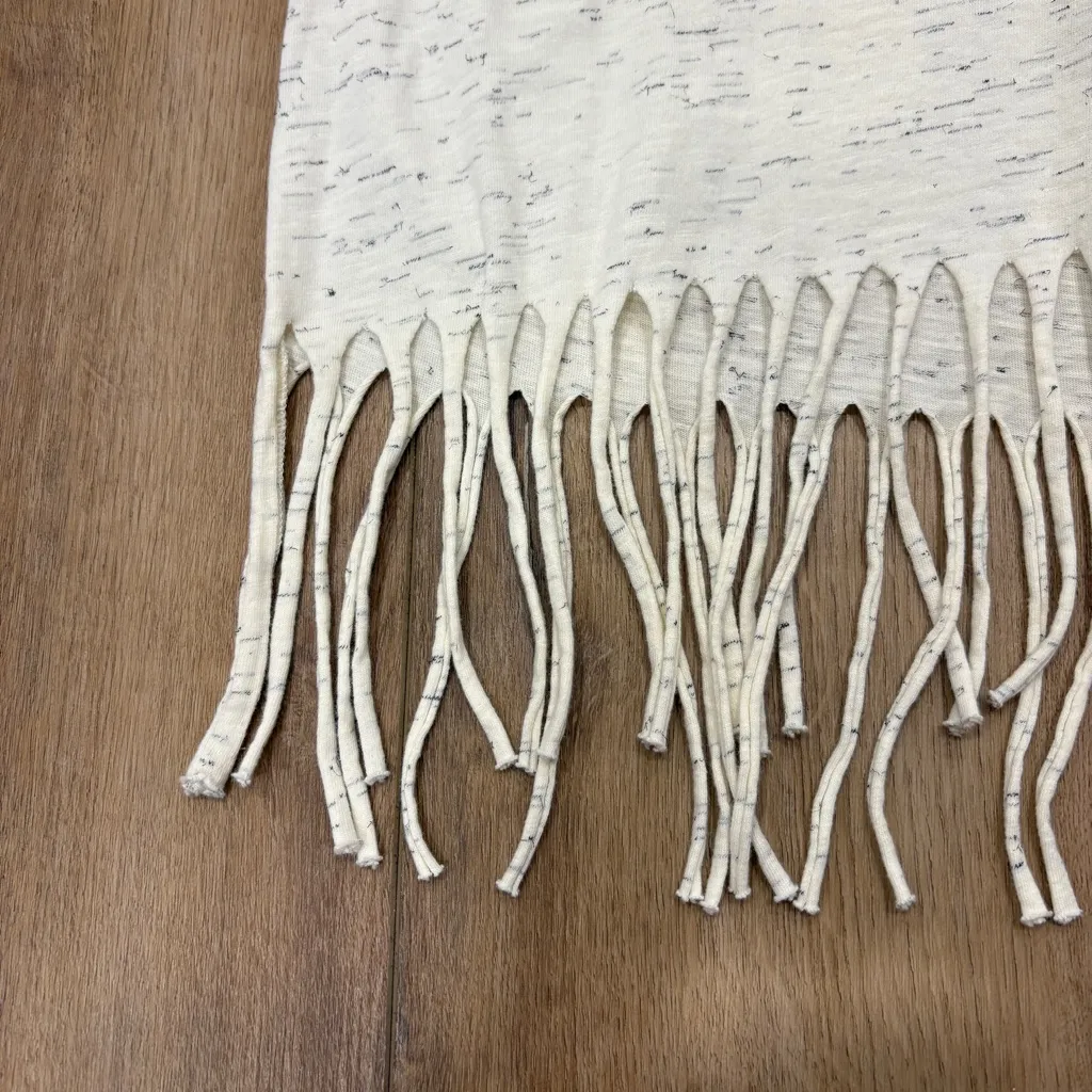 🌟GANNI🌟 CROPPED PHOTO PRINT GRAPHIC FRINGE T-SHIRT TEE IVORY SZ M - Image 6