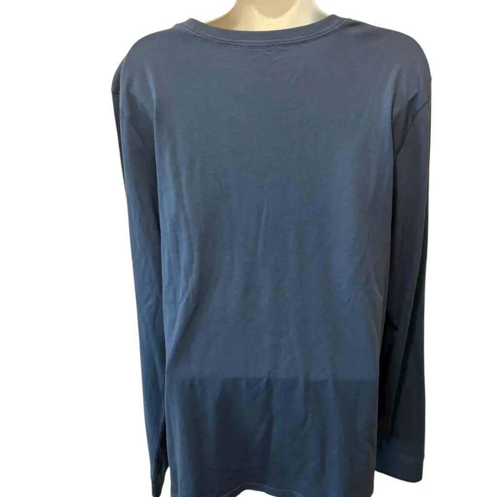 Life Is Good Crusher Tee Peace Gnomes Printed Blue Sz XL Long Sleeve Winter - Image 3