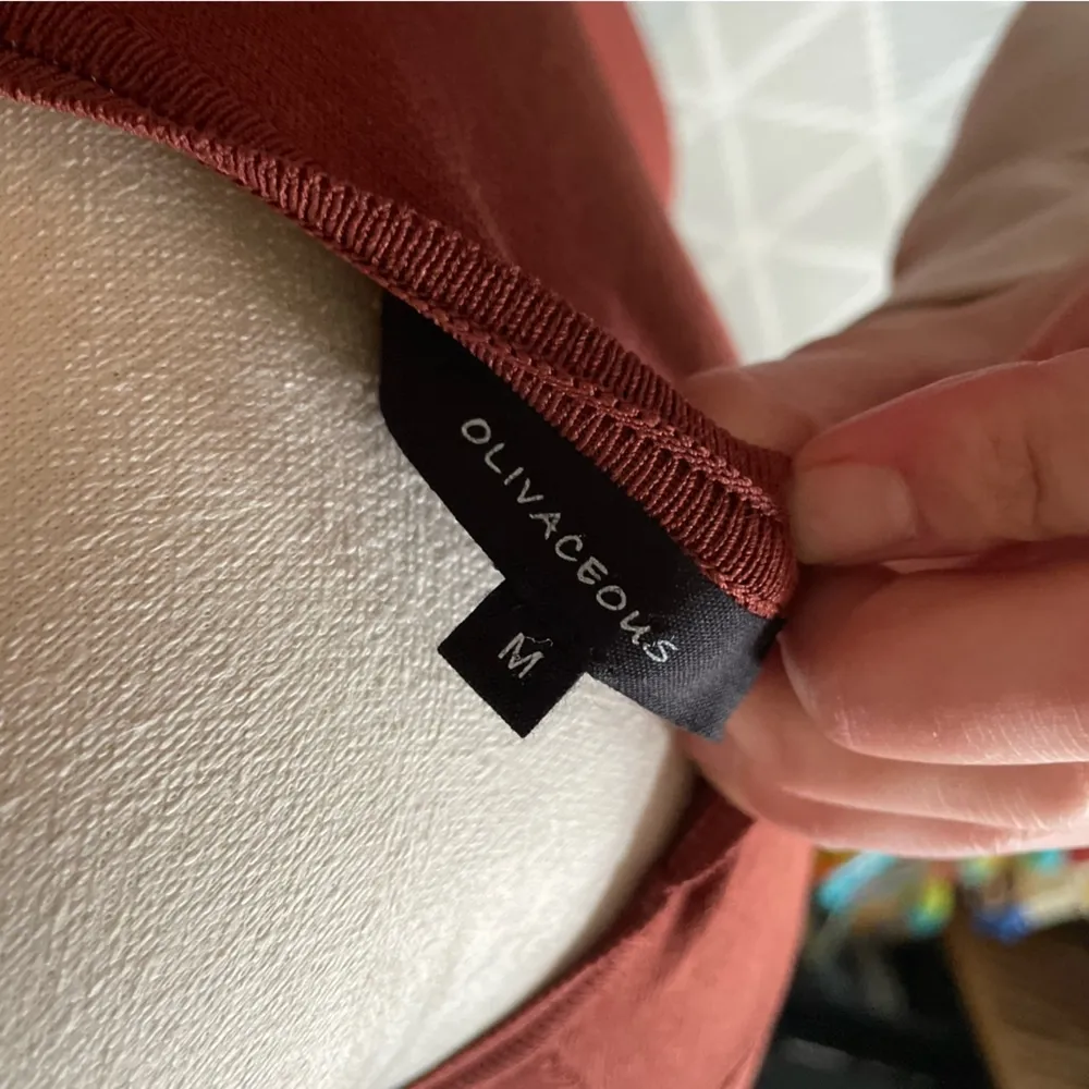 Olivaceous  Bell Sleeve Crewneck‎ Sweater Rust Medium - Image 5