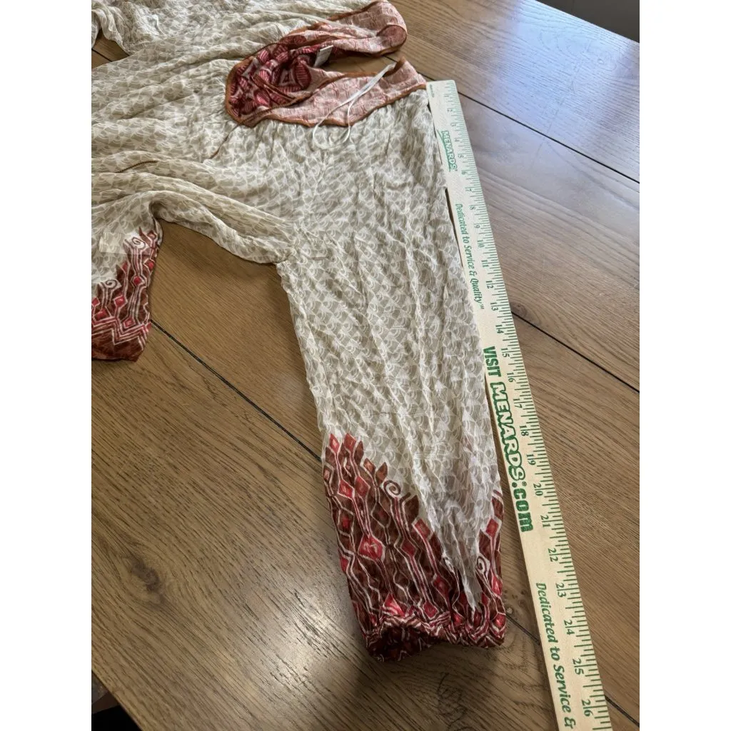 Lucky Brand Women Size 1X Lightweight‎ Blouse Tassels Flowing Boho Peasant Rayon - Image 6