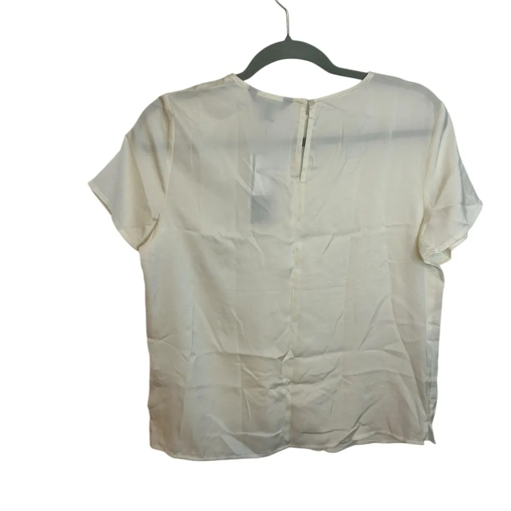 Nwt Banana Republic Snow Day White Short Sleeve Essential Blouse - Image 2