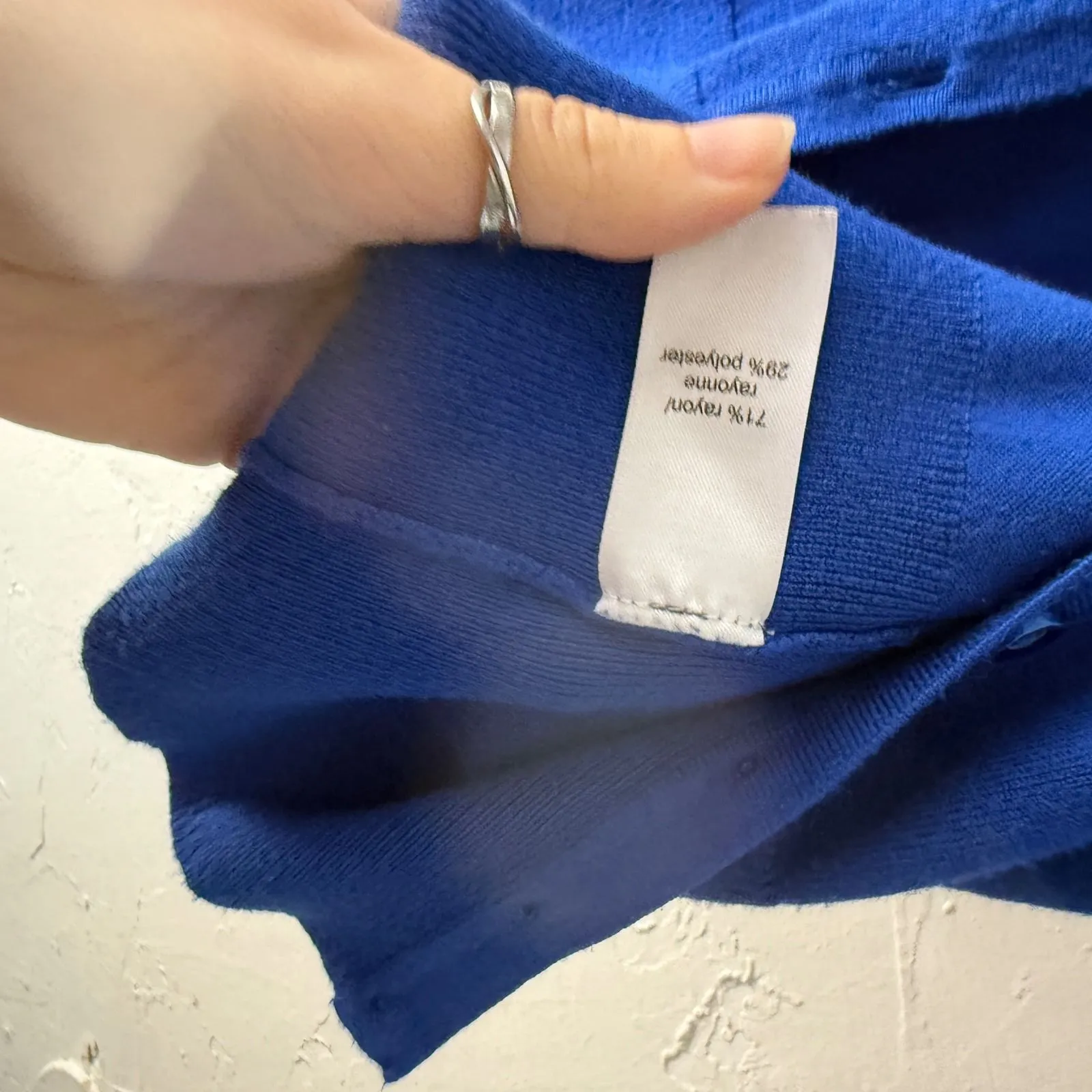 Maurices Y2k Blue Button Up Cardigan Sweater‎ XS Preppy Office Siren Cottage - Image 4