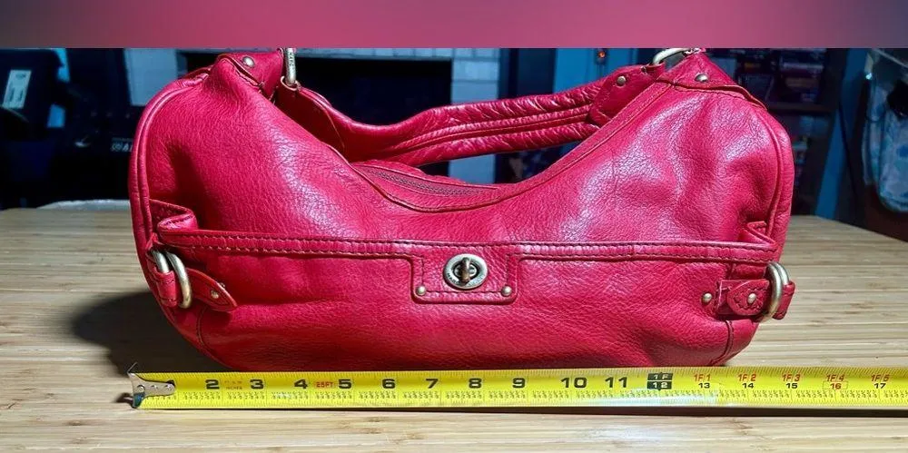 Y2K Vintage Marc Jacobs Red Leather Shoulder Bag - Image 14