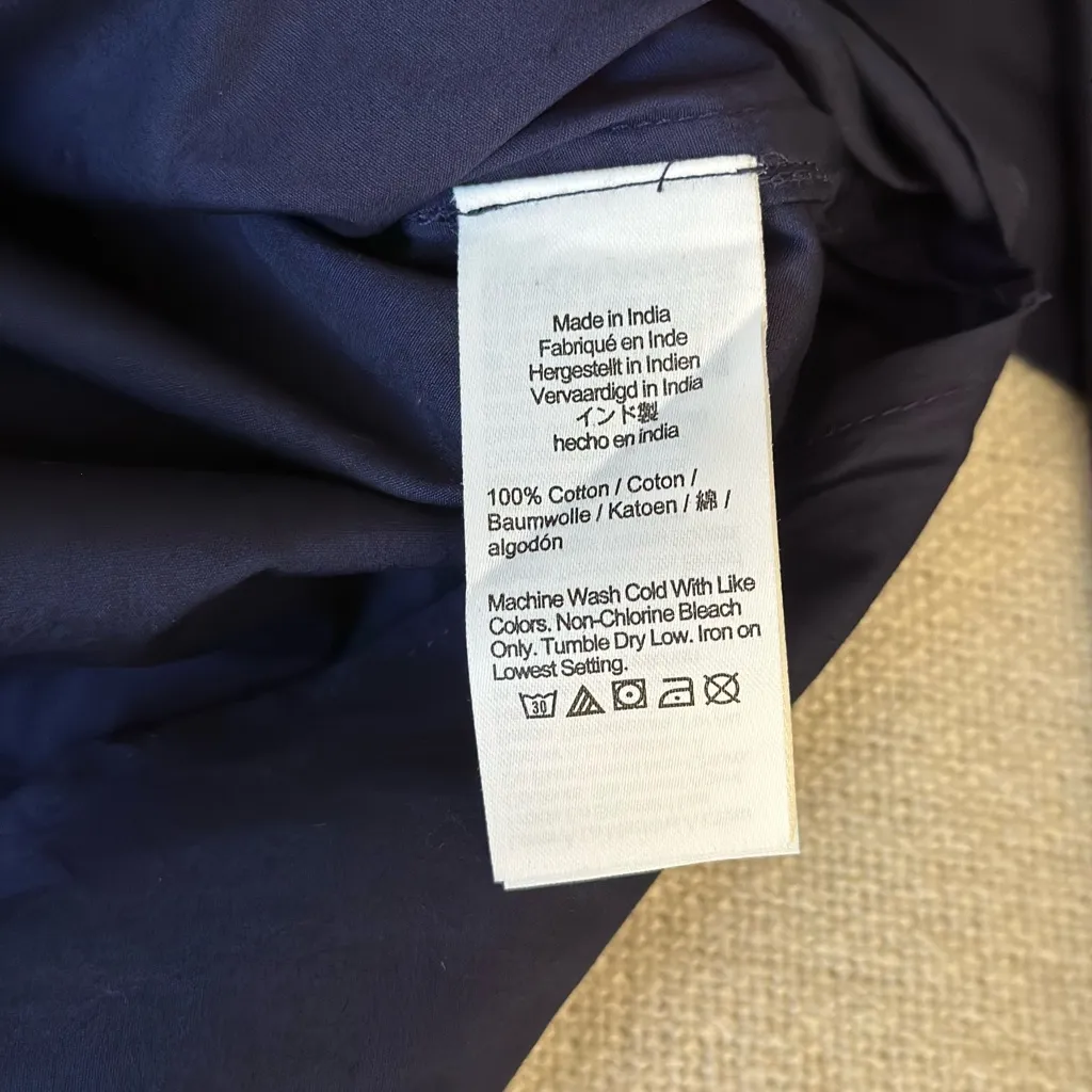 Madewell Relaxed Button-Up Shirt in Deep Cobalt, Size Medium - Image 6