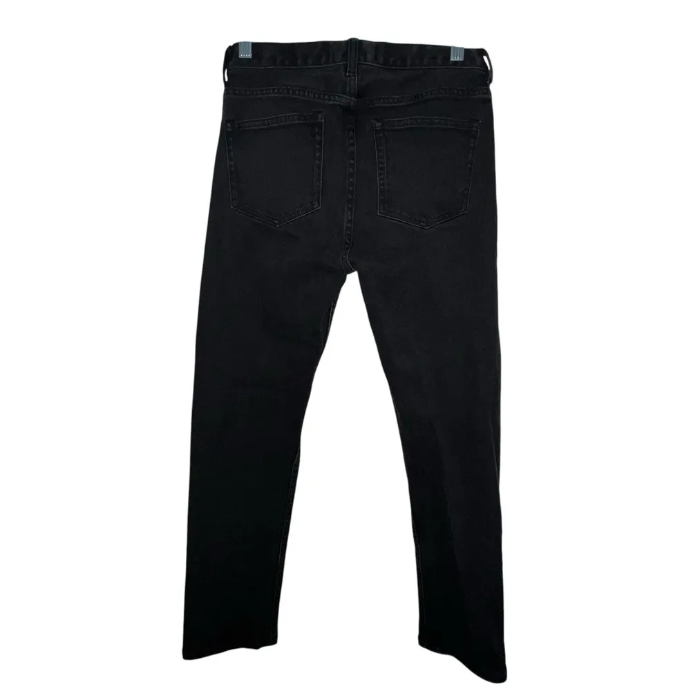 Everlane Women Black Denim Straight Leg High Waist Jeans Size‎ 25 Cotton Casual - Image 3