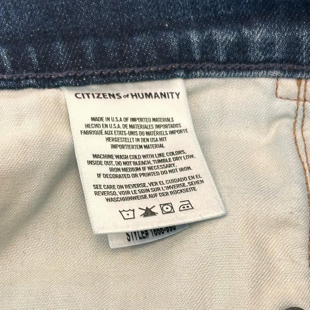 Citizens of Humanity Womens Elsa Mid-Rise Slim Fit Crop Blue Jeans waist size 29 - Image 8